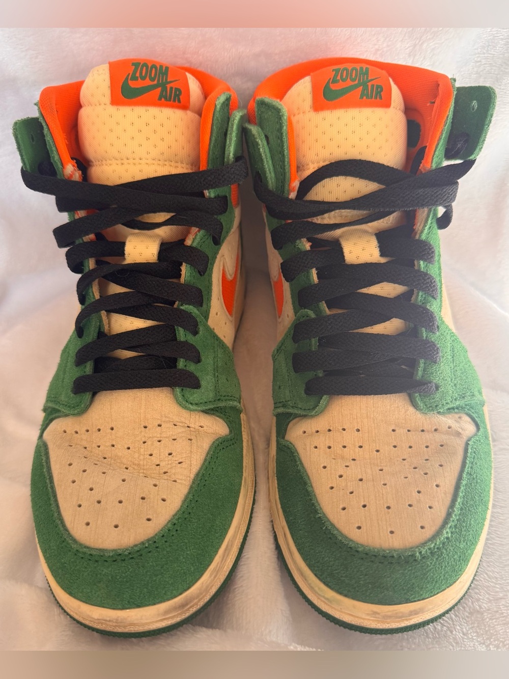 Nike Women's Orange & Green Zoom Air High-Top Sneakers